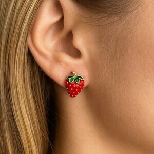 Petite Strawberry Shaped Earrings